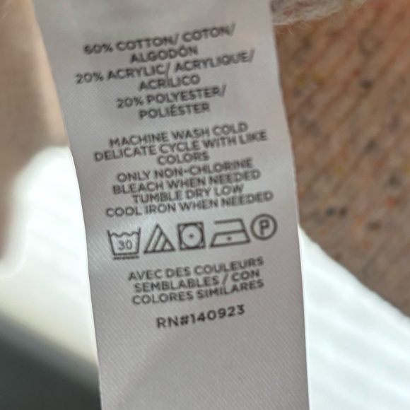 LOFT Beige Cable Knit speckled Cardigan Sweater - size Large - Picture 5 of 5